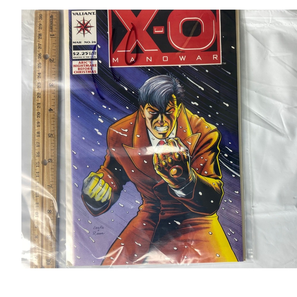 X O MANOWAR Comic Book MAR 1993 26 VALIANT Arics Nightmare Before‎ Christmas